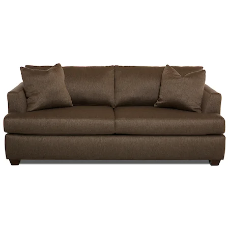 Queen Inner Spring Sleeper Sofa with Track Arms